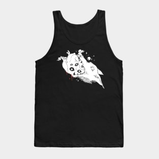 Wolf And Anatomical Heart Drawing Tank Top